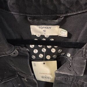 Topman Charcoal Denim Jacket